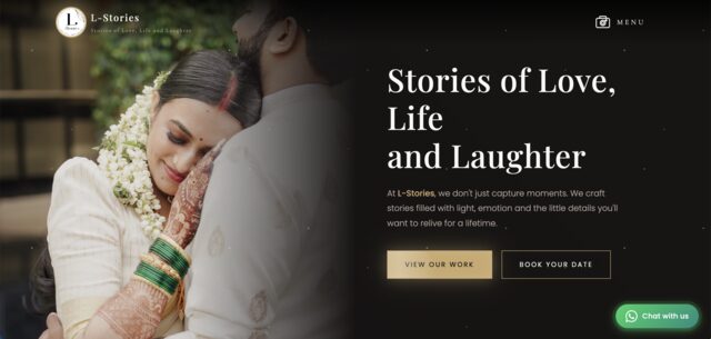 L-Stories photography website homepage