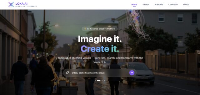 Loka AI website homepage